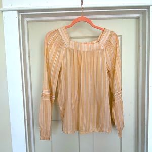 Lauren Conrad Light peach sheer blouse